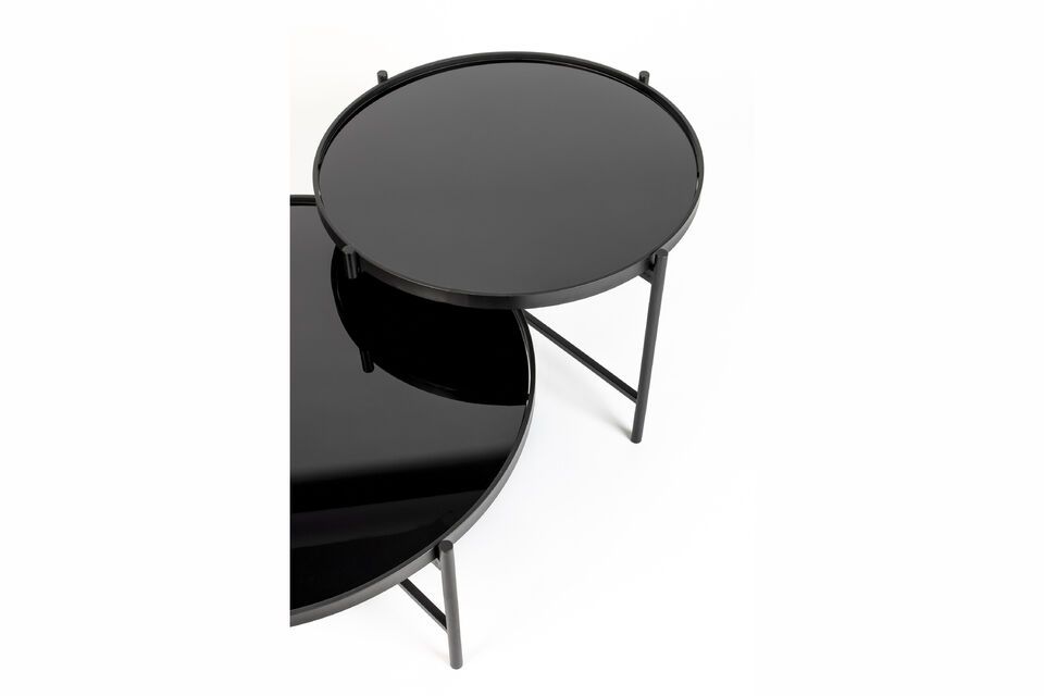 Black glass coffee table Lily - 7