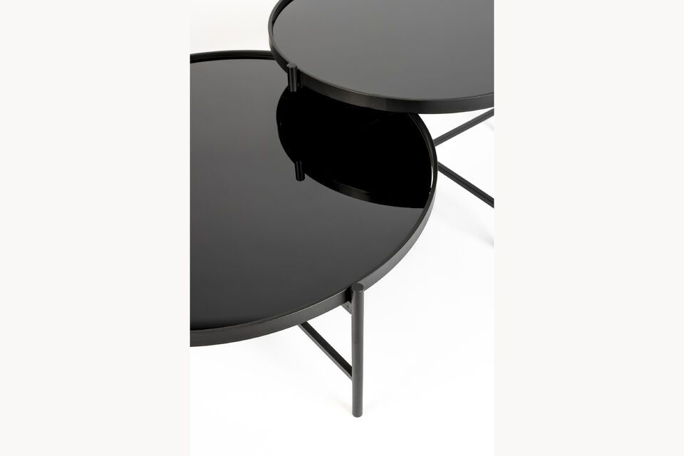 Black glass coffee table Lily - 8