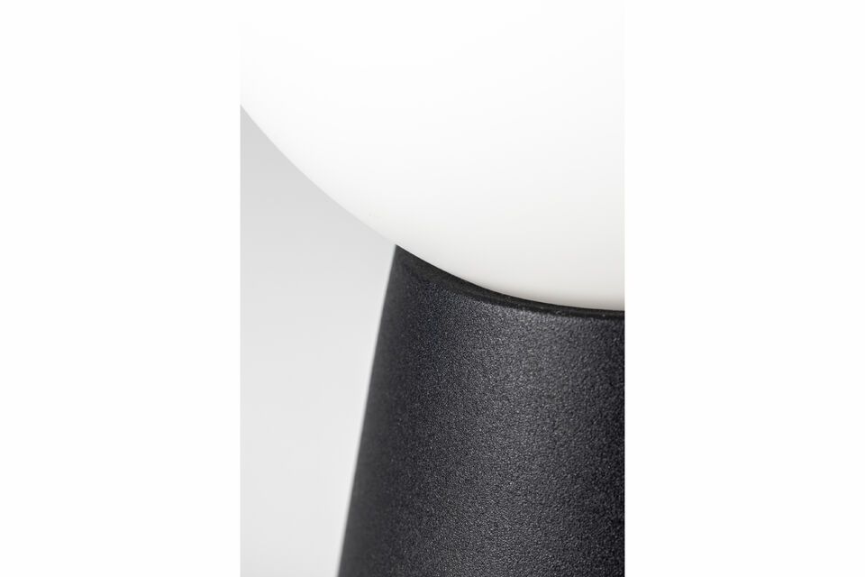 Black glass floor lamp Stellar - 6