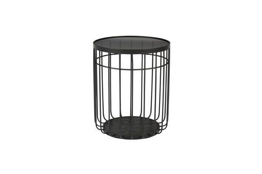 Black glass side table Lance Clipped