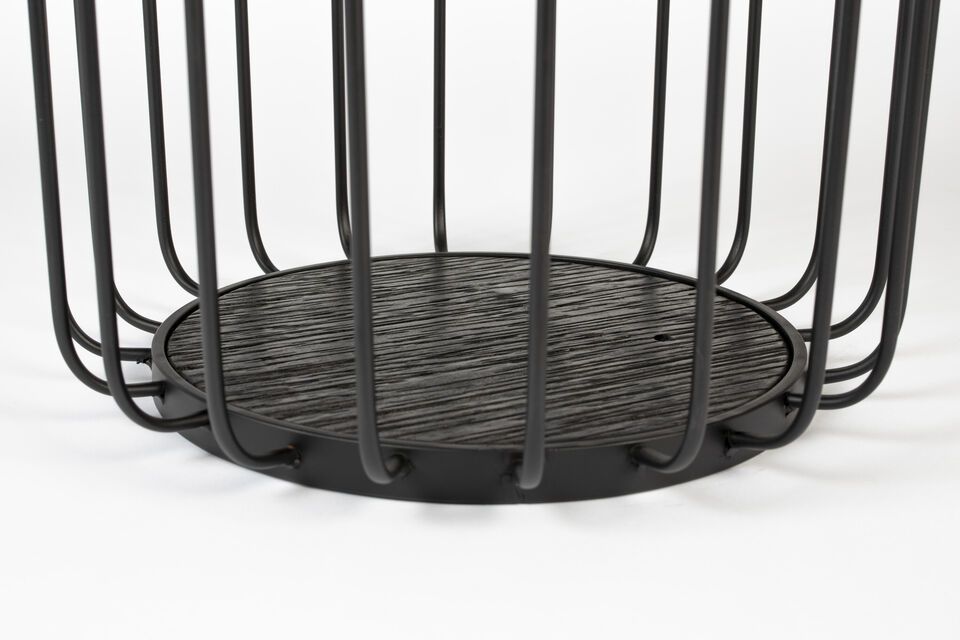 Black glass side table Lance - 8