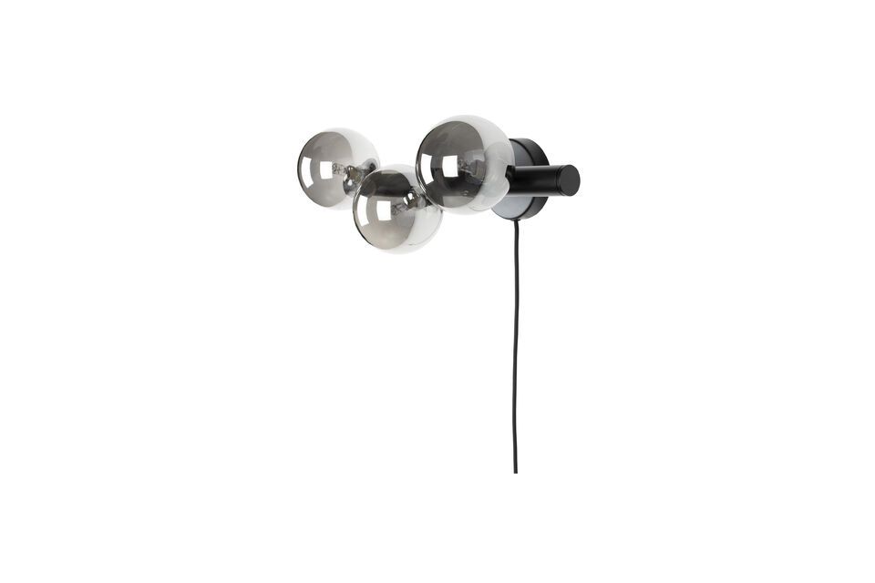 Black glass wall lamp Monica - 4