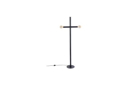 Black iron floor lamp Hawk Clipped