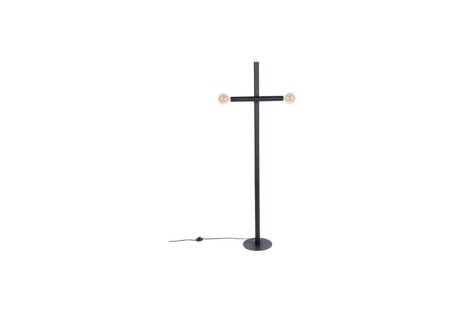 Black iron floor lamp Hawk - 2