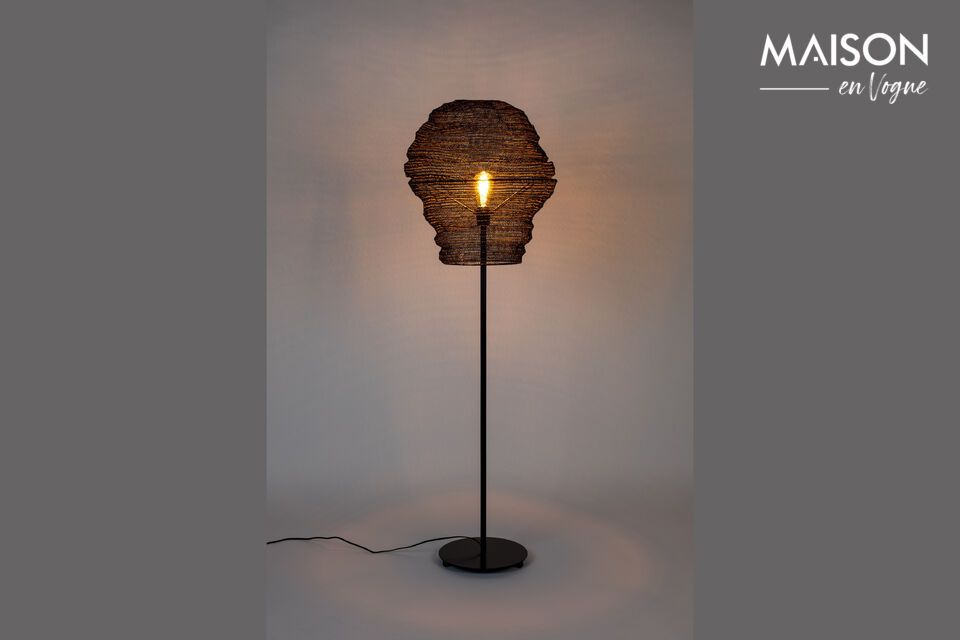 Black iron floor lamp Lena White Label