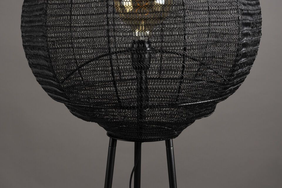 Black iron floor lamp Meezan - 4