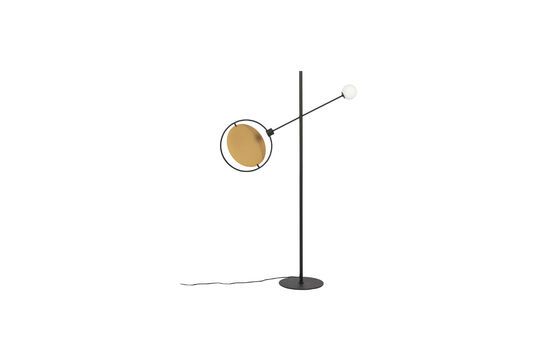 Black iron floor lamp Sirius Clipped