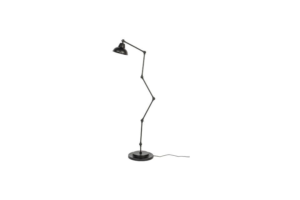 Black iron floor lamp Xavi - 2