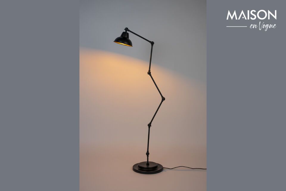 Black iron floor lamp Xavi White Label