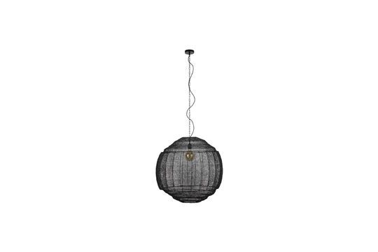 Black iron hanging lamp Meezam Clipped