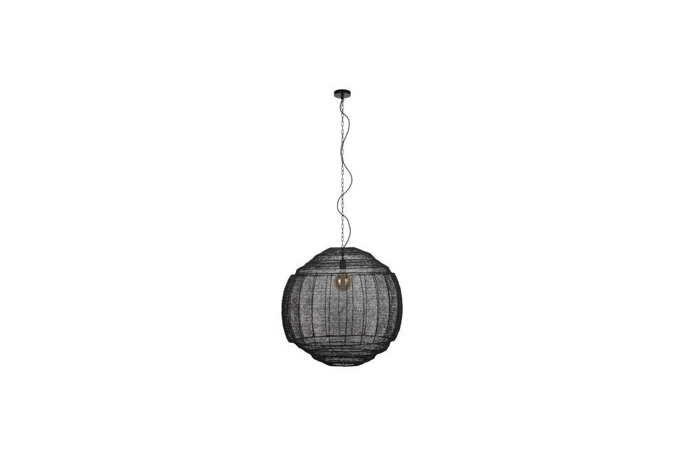 Black iron hanging lamp Meezam - 8