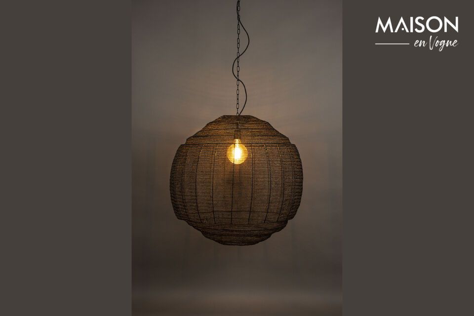 Black iron hanging lamp Meezam DutchBone