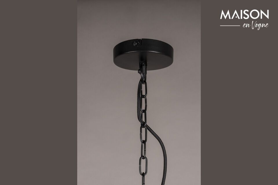 Black iron hanging lamp Meezam - 4