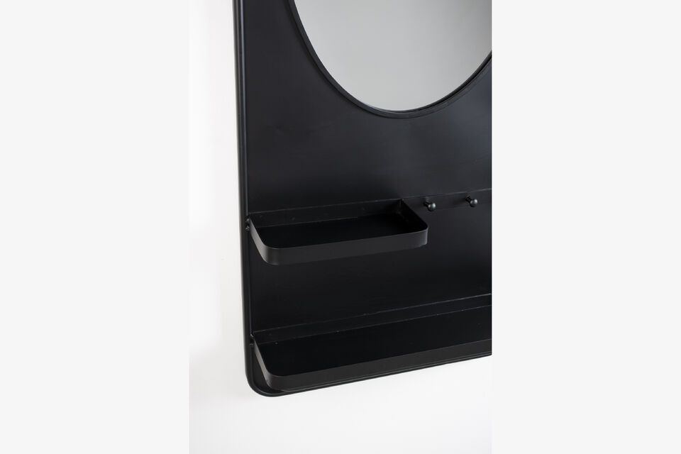 Black iron mirror Pascal - 3