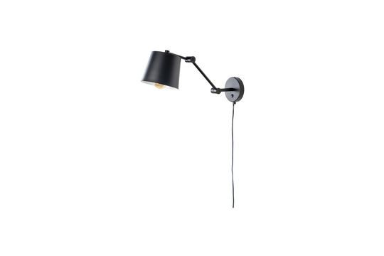 Black iron wall lamp Hajo Clipped