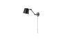 Miniature Black iron wall lamp Hajo Clipped