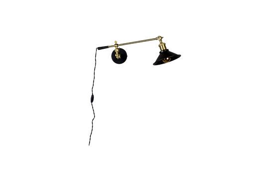 Black iron wall lamp Penelope Clipped