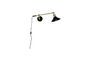 Miniature Black iron wall lamp Penelope Clipped