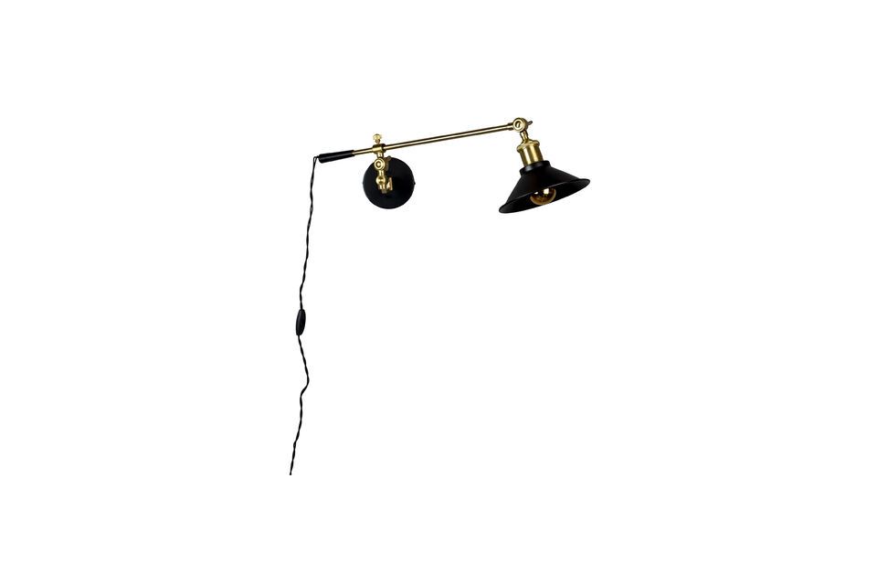 Black iron wall lamp Penelope - 4