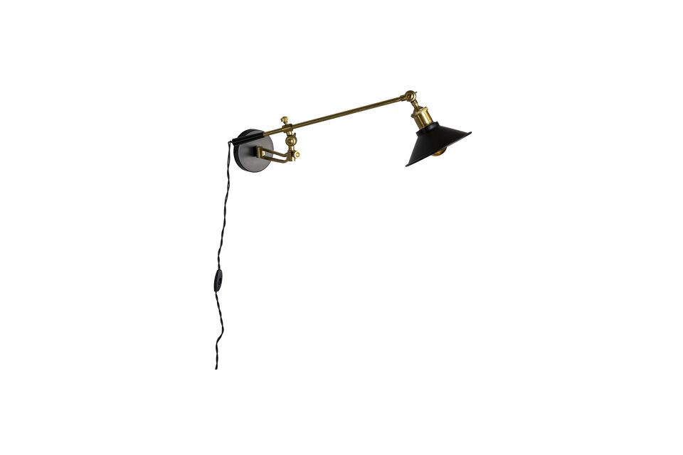 Black iron wall lamp Penelope - 5