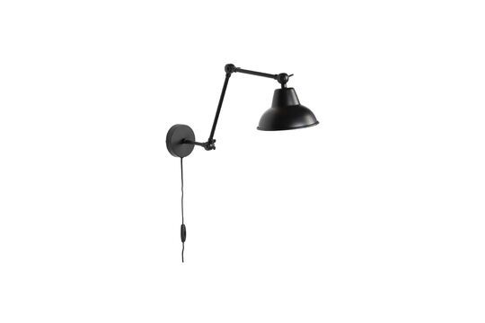 Black iron wall lamp Xavi Clipped