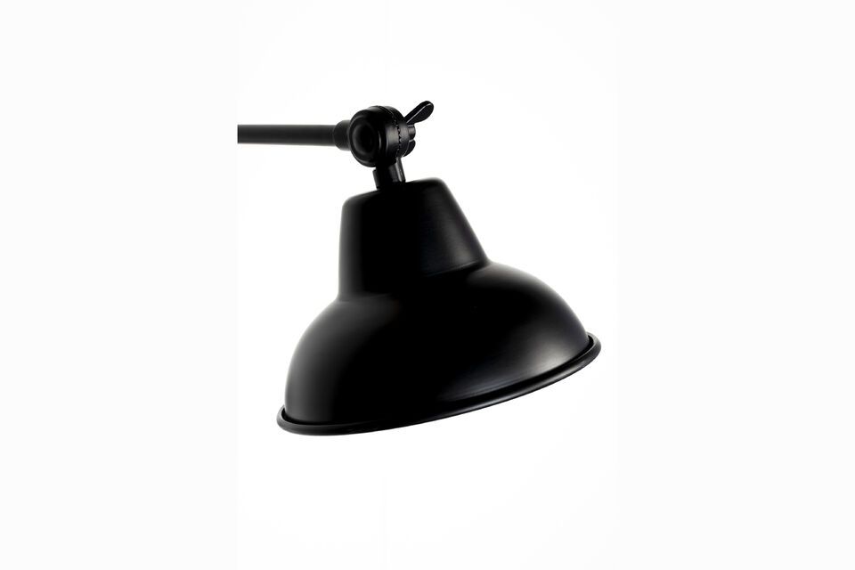 Black iron wall lamp Xavi - 2