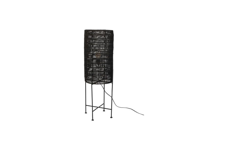 Black jute floor lamp Kari - 4