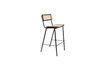 Miniature Black metal and rattan bar chair Jort 1