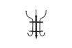 Miniature Black metal coat rack Ran 5