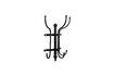 Miniature Black metal coat rack Ran 1