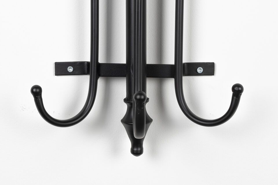 Black metal coat rack Ran - 6