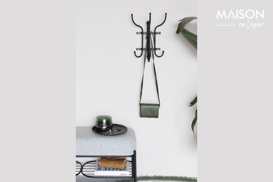 Black metal coat rack Ran - 1