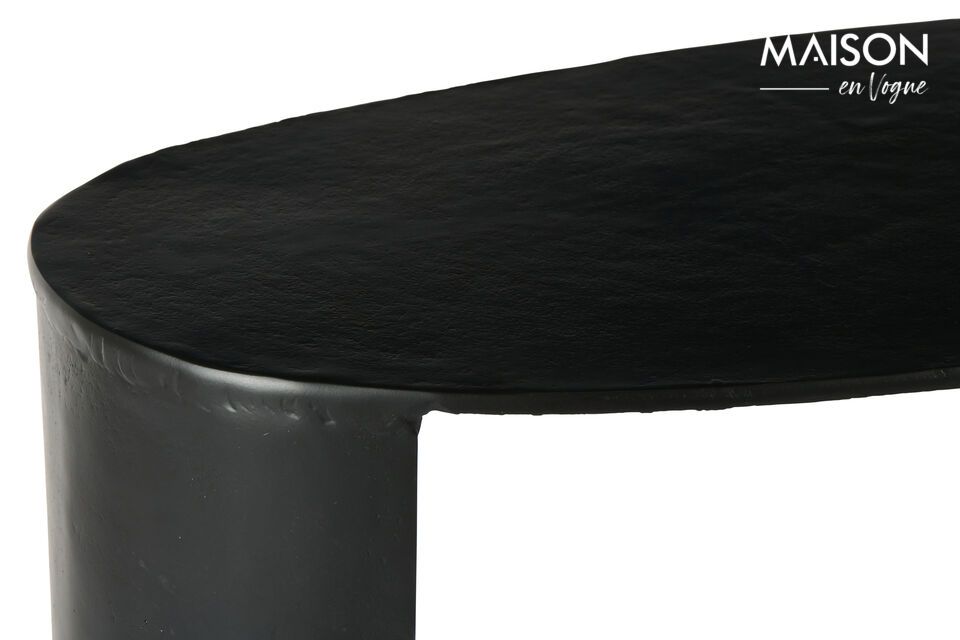 Black metal coffee table