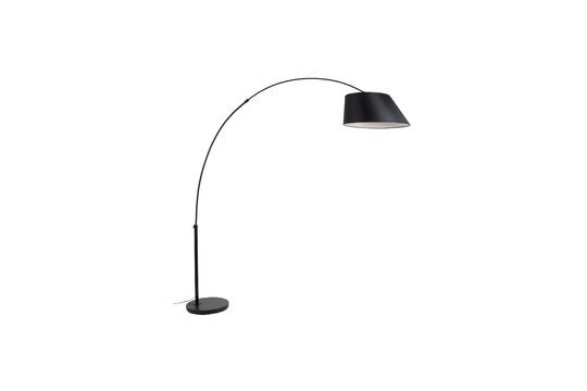 Black metal floor lamp Arc Clipped