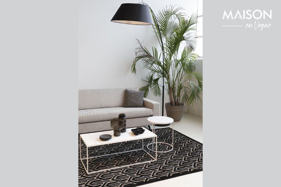 Black metal floor lamp Arc - 3