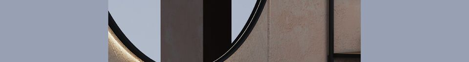 Material Details Black metal mirror Palace 90x3 cm