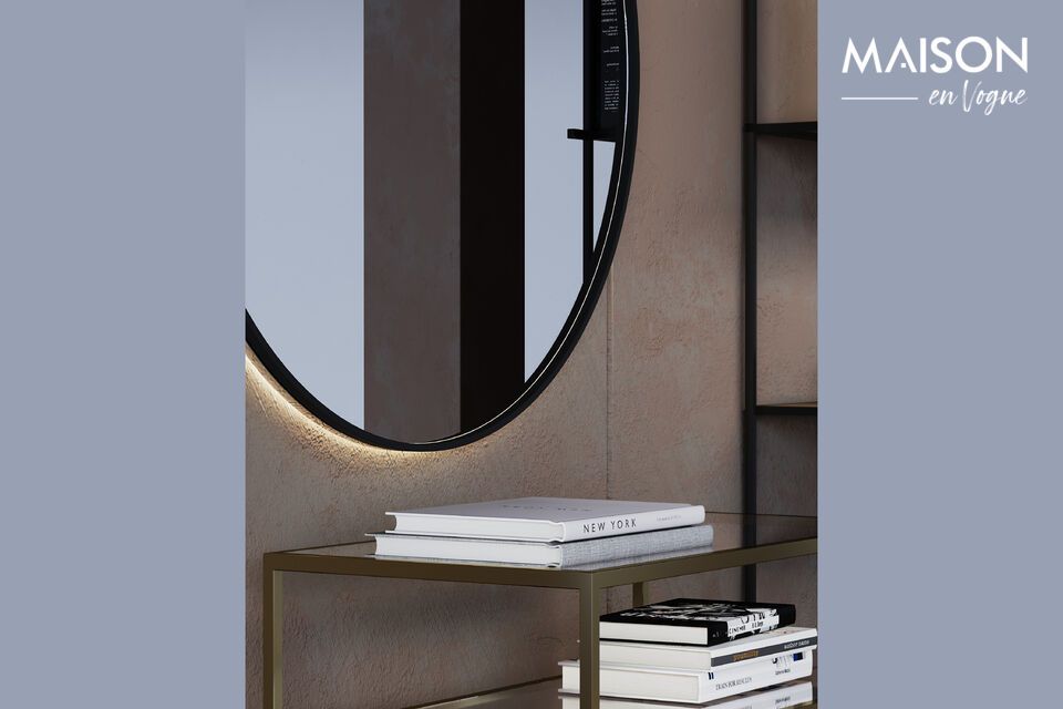 Discover the timeless elegance of the Palace Black Metal Mirror