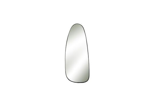 Black metal oval mirror Codol Clipped