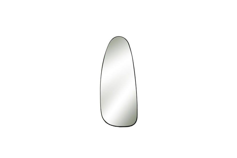 Black metal oval mirror Codol Pomax