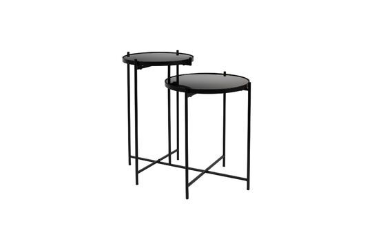 Black metal side table Lily Clipped