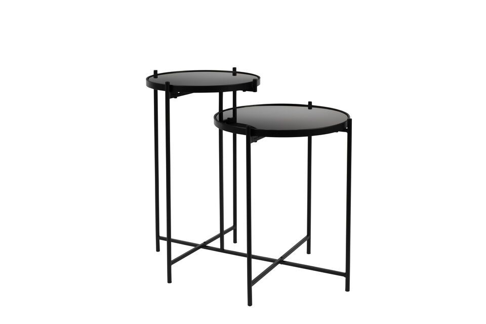 Black metal side table Lily White Label