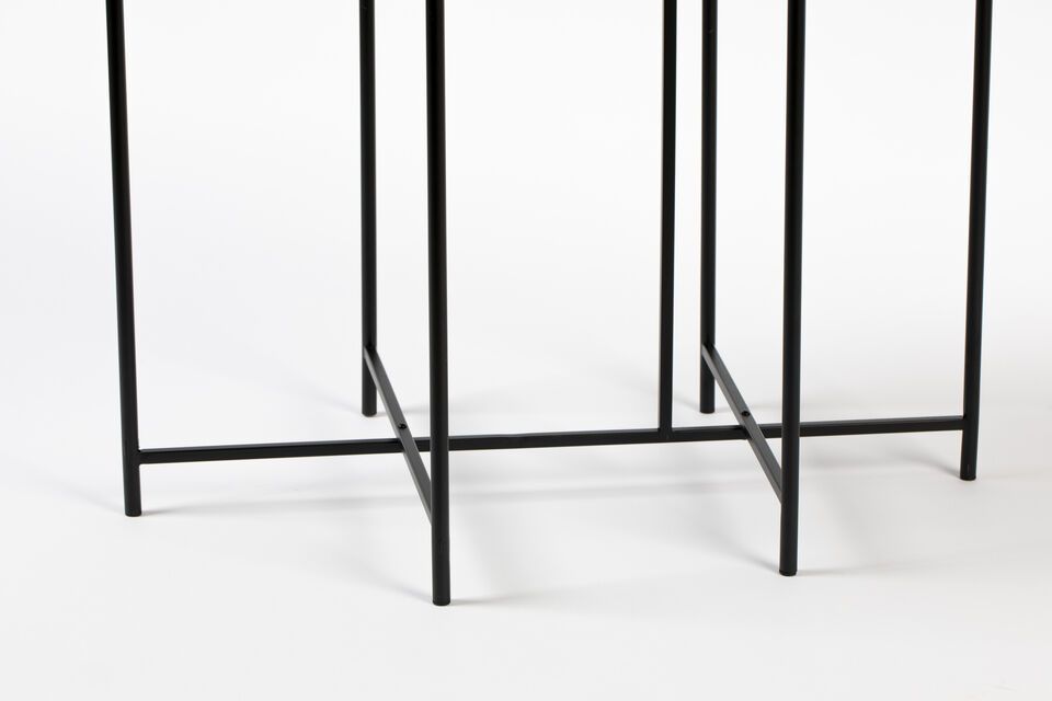 Black metal side table Lily - 7