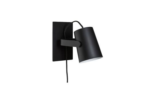 Black metal wall lamp Ardent Clipped