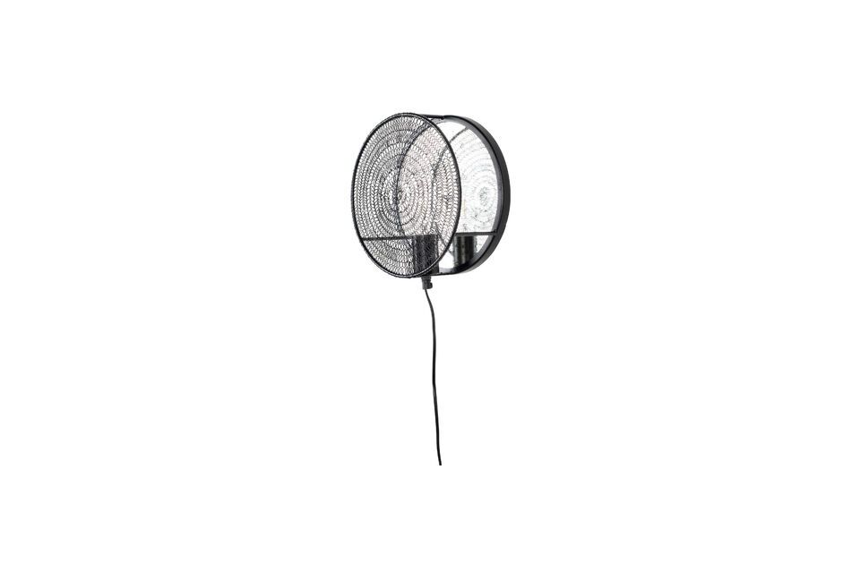 Black metal wall lamp Lea - 3