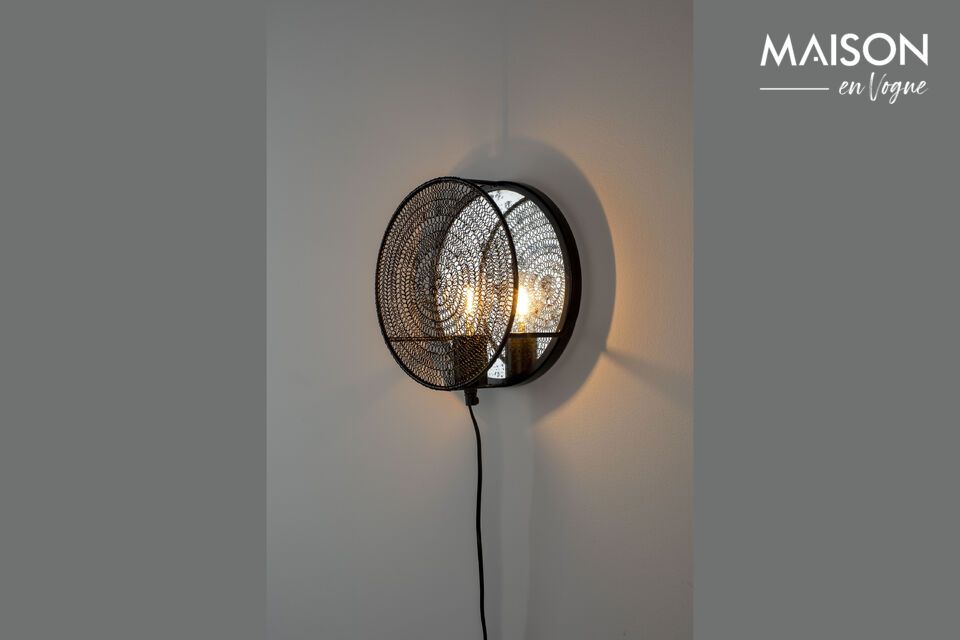 Black metal wall lamp Lea White Label