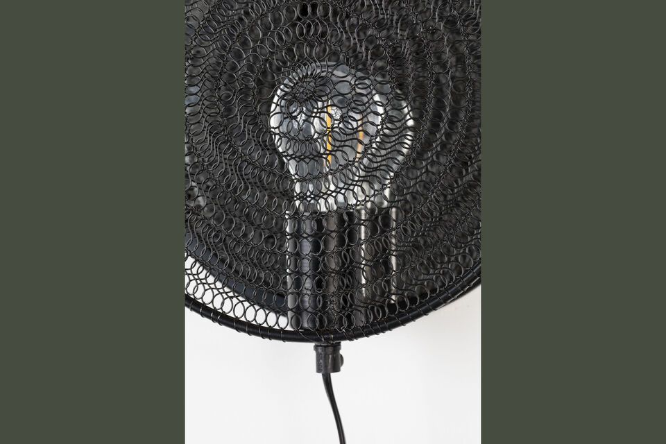 Black metal wall lamp Lea - 6