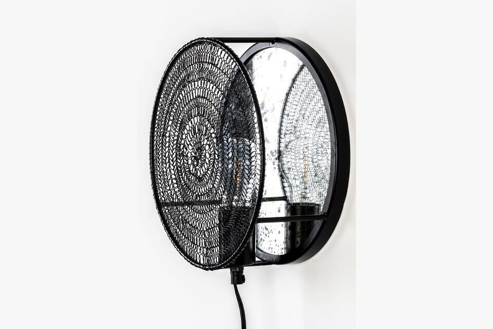 Black metal wall lamp Lea - 8