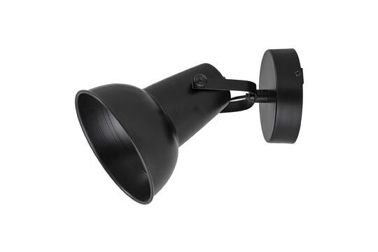 Black metal wall lamp Nikos Clipped