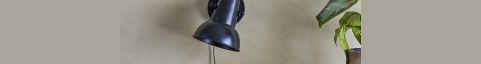 Material Details Black metal wall lamp Nikos