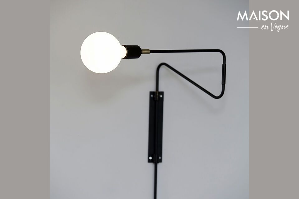 Black metal wall light Swing House Doctor